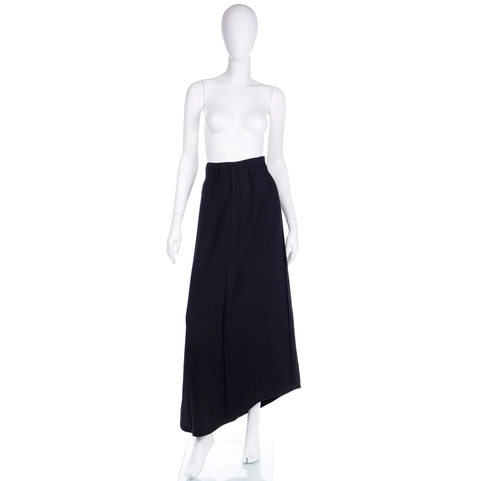 1990s Maison Margiela Vintage Deconstructed Inside Out Black Skirt