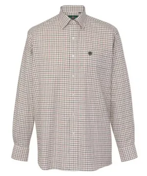 ALAN PAINE Ilkley Shooting Shirt - Kids Country Check - Country Red