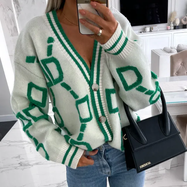 Autumn Winter Button Up Loose Cardigan Sweater Women Knitted Long Sleeve Tops Oversized Sweaters Warm Sueters Coat Streetwear