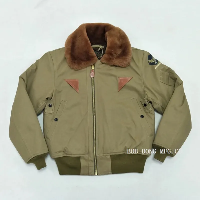 B-15A Flight Jacket Fur Collar Bomber Jacket - Military Style