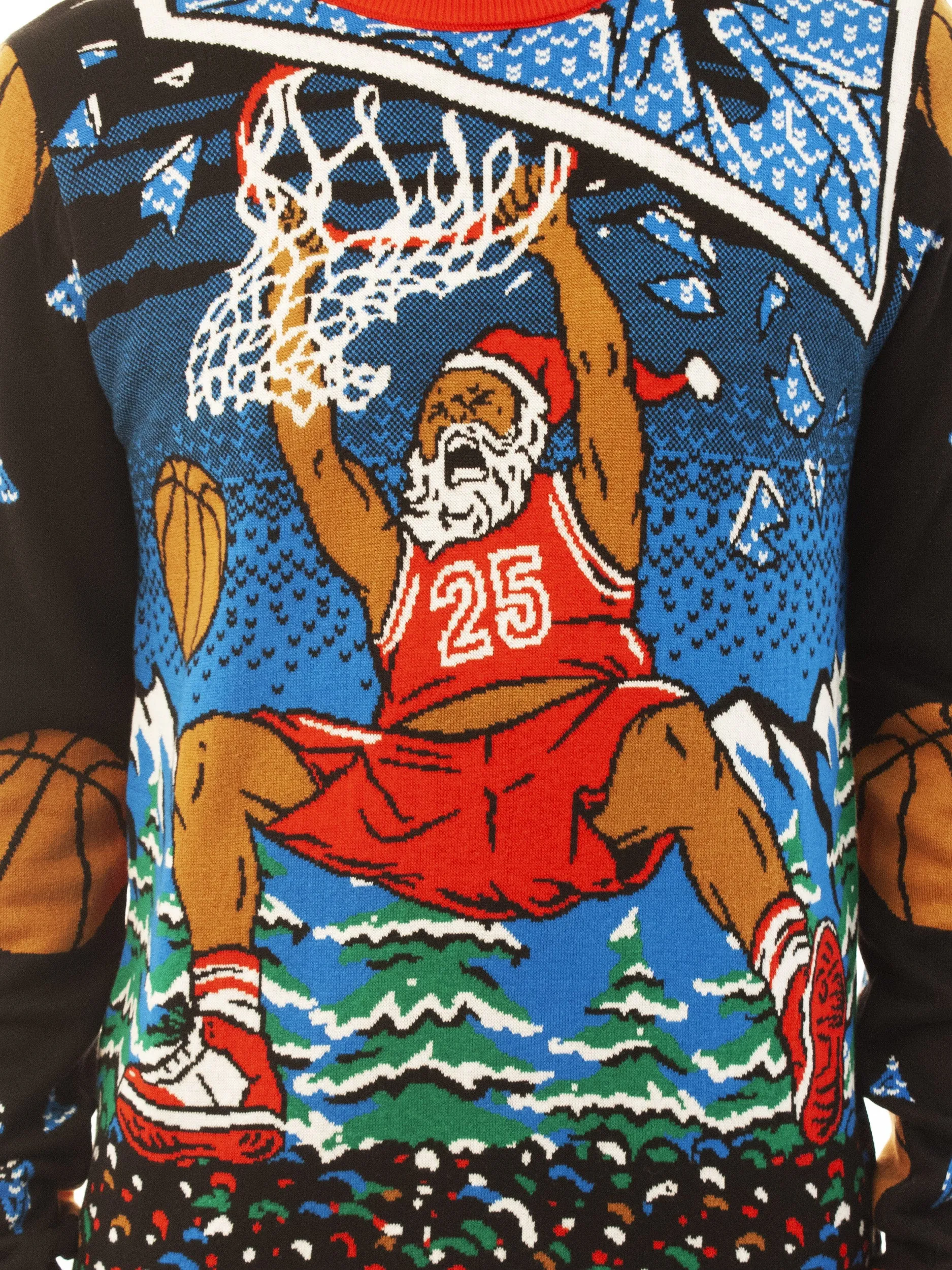 Basketball Santa | Ugly Christmas Sweater For Men & Women | Unisex Sizing