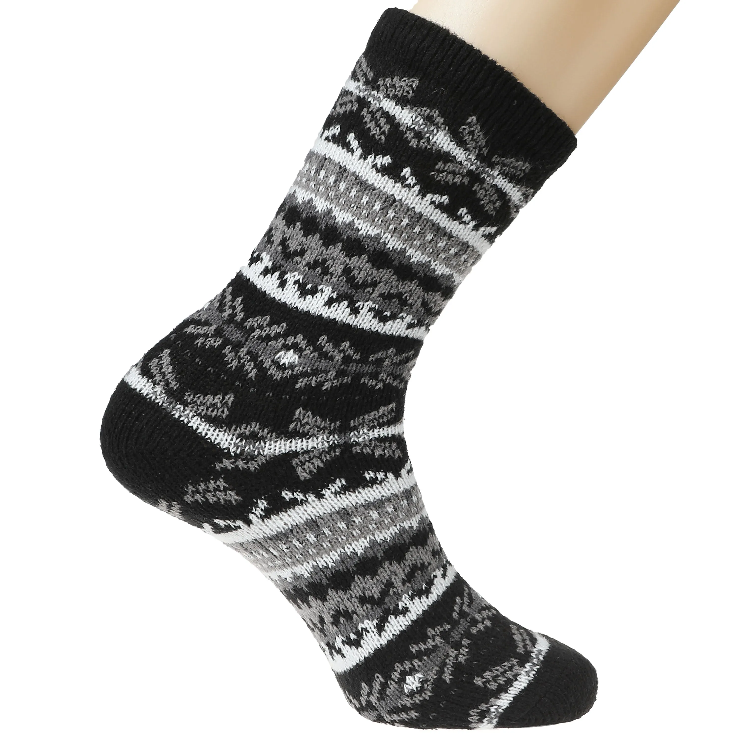 BEARPAW Pawz 2 Pairs Marled Pattern Fall Crew Knit Socks Soft Comfy Cute Boot Socks for Women - Warm Socks for Women