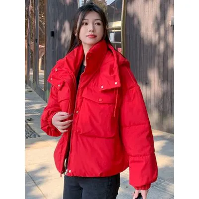 Bellows Pocket Cropped Puffer Jacket