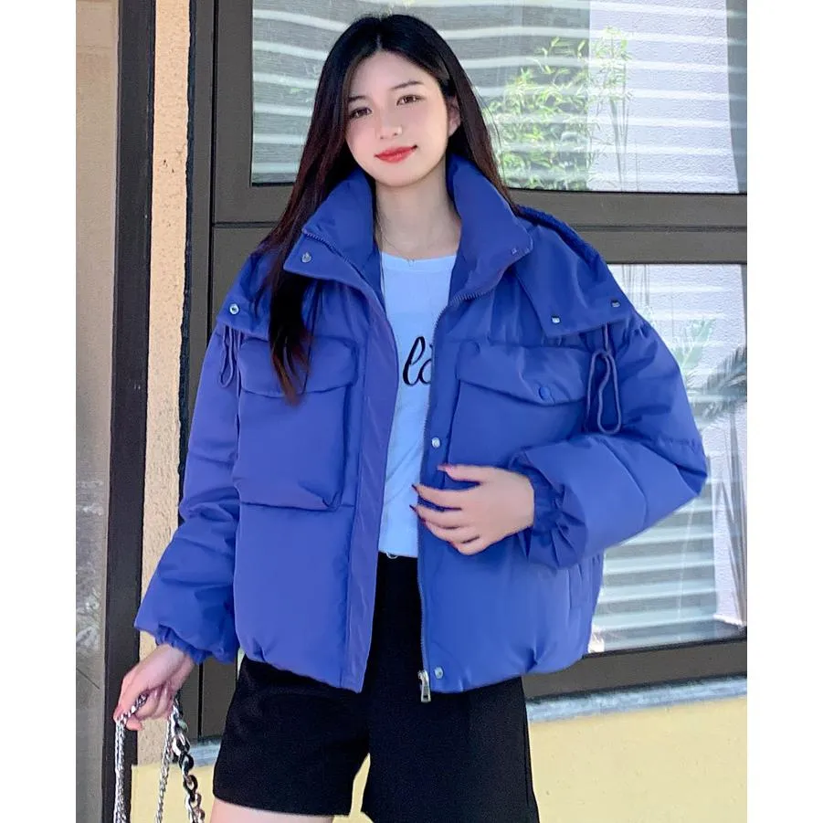 Bellows Pocket Cropped Puffer Jacket