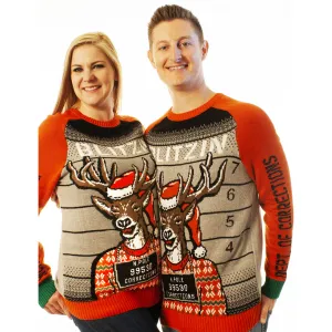 Blitzin Arrested | Ugly Christmas Sweater For Men & Women | Unisex Sizing