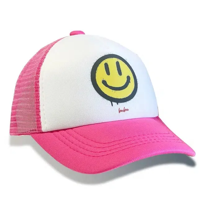 Bubu - Pink   White Trucker Hat - All Smiles