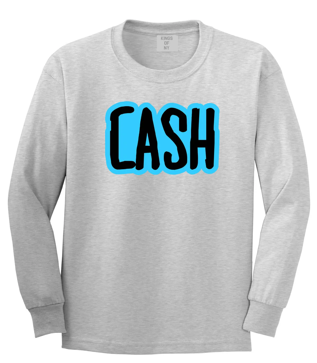 Cash Money Blue Style Long Sleeve Boys Kids T-Shirt