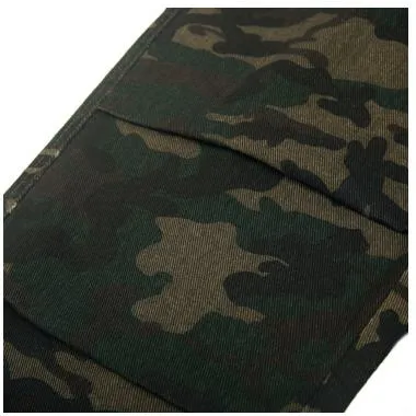 Casual Camouflage Straight Leg Drawstring Straight Leg Pants