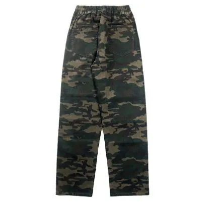 Casual Camouflage Straight Leg Drawstring Straight Leg Pants