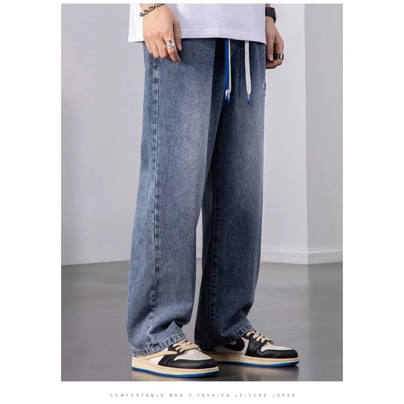 Casual Cutting Loose Fit Straight Jeans