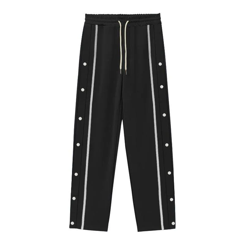 Casual Sports Breasted Pants Men's Loose Straight Trousers