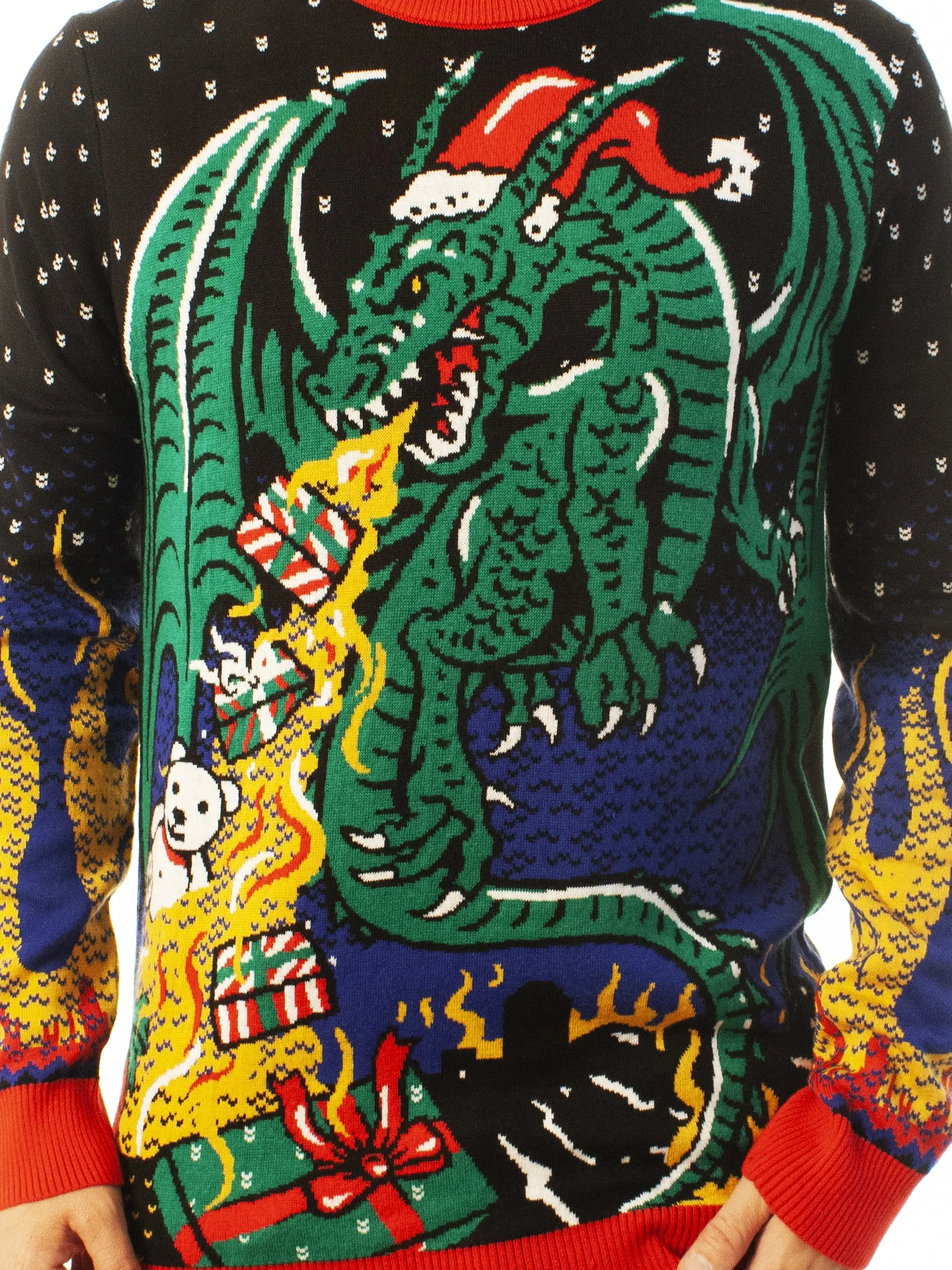 Christmas Dragon | Ugly Christmas Sweater For Men & Women | Unisex Sizing