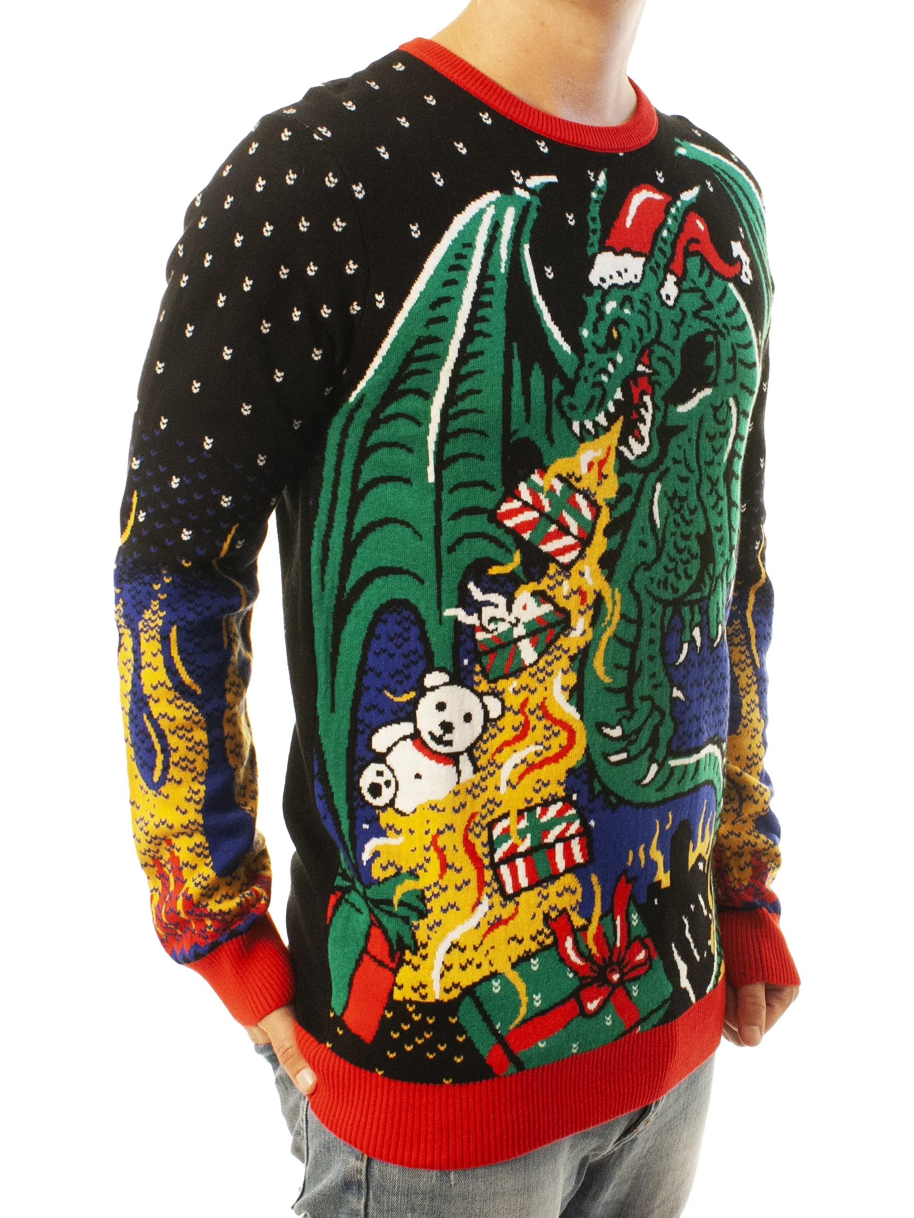 Christmas Dragon | Ugly Christmas Sweater For Men & Women | Unisex Sizing