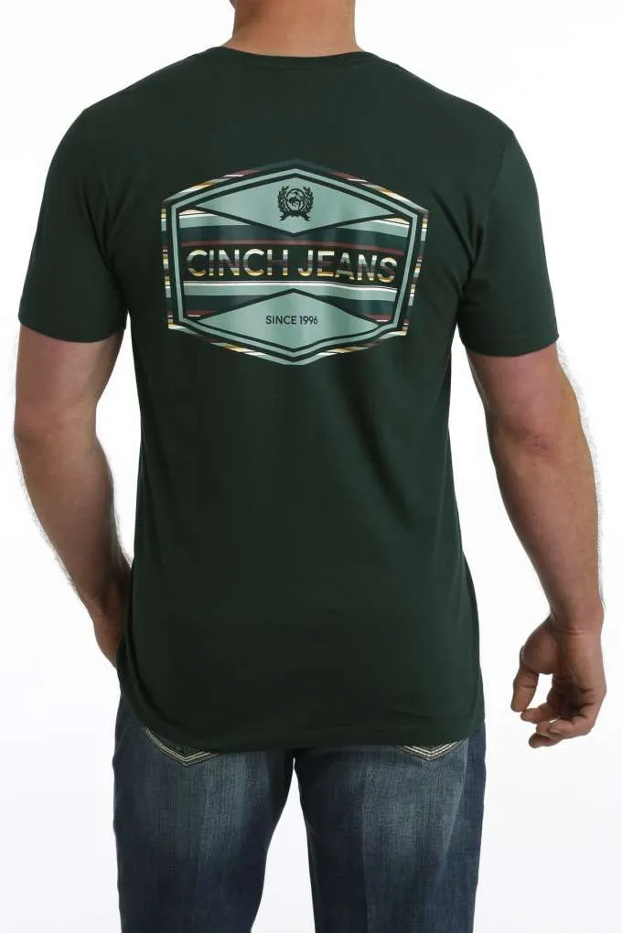 Cinch Mens Logo Tee - Green - MTT1690606