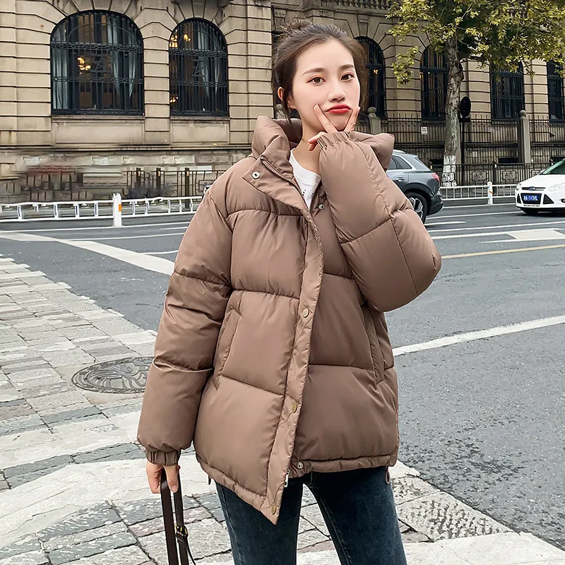 Cropped Hooded Loose Fit Puffer Jacket