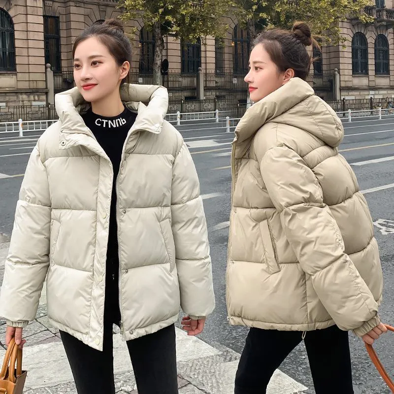 Cropped Hooded Loose Fit Puffer Jacket