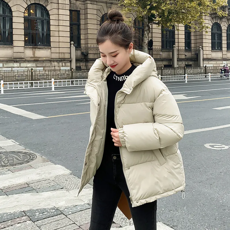 Cropped Hooded Loose Fit Puffer Jacket