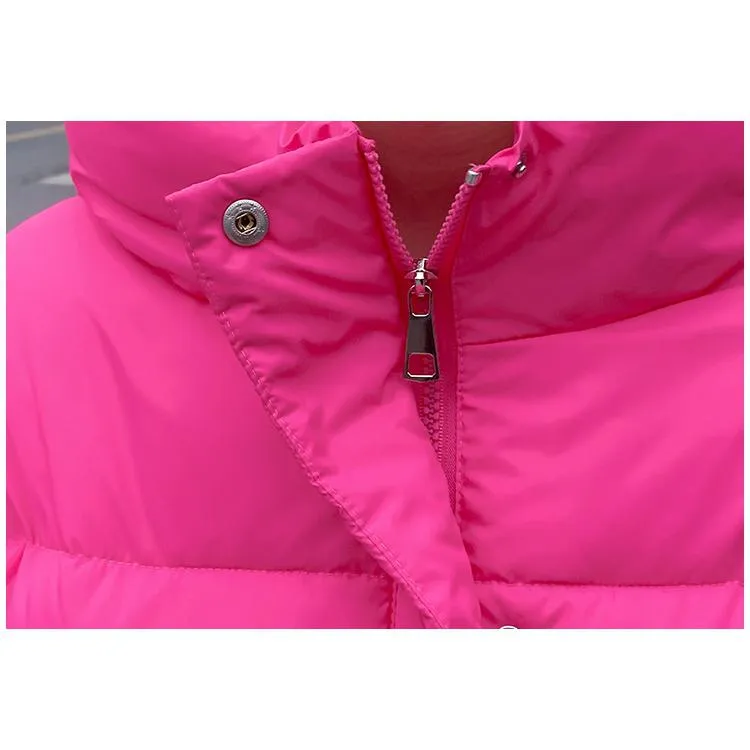 Cropped Hooded Loose Fit Puffer Jacket