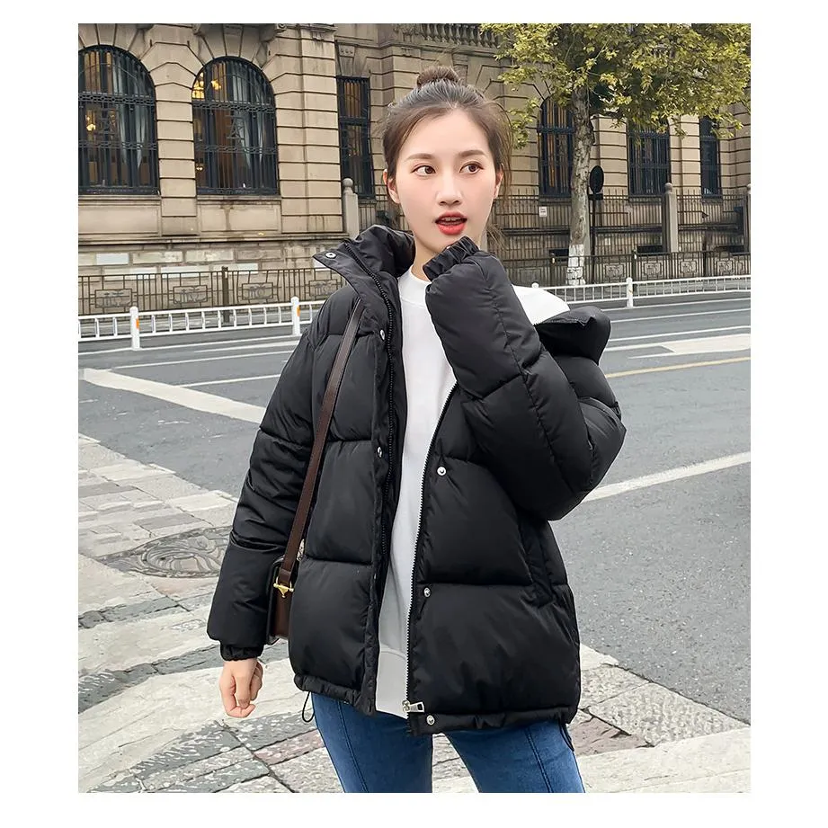 Cropped Hooded Loose Fit Puffer Jacket