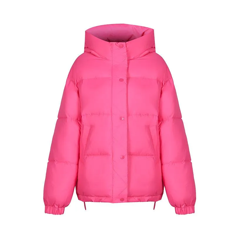 Cropped Hooded Loose Fit Puffer Jacket