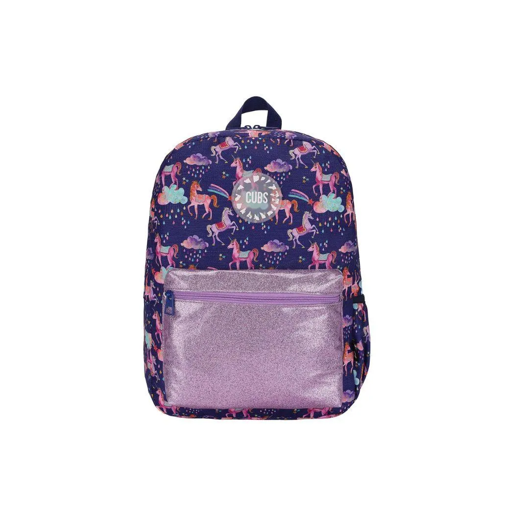 Cubs Navy Blue Baby Unicorn Glittery Junior Backpack