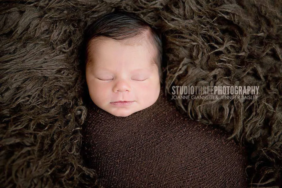 Dark Brown Stretch Knit Baby Wrap