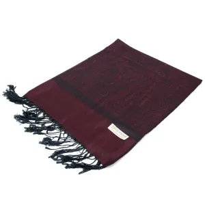 Dark Burgundy Paisley Pashmina Scarves