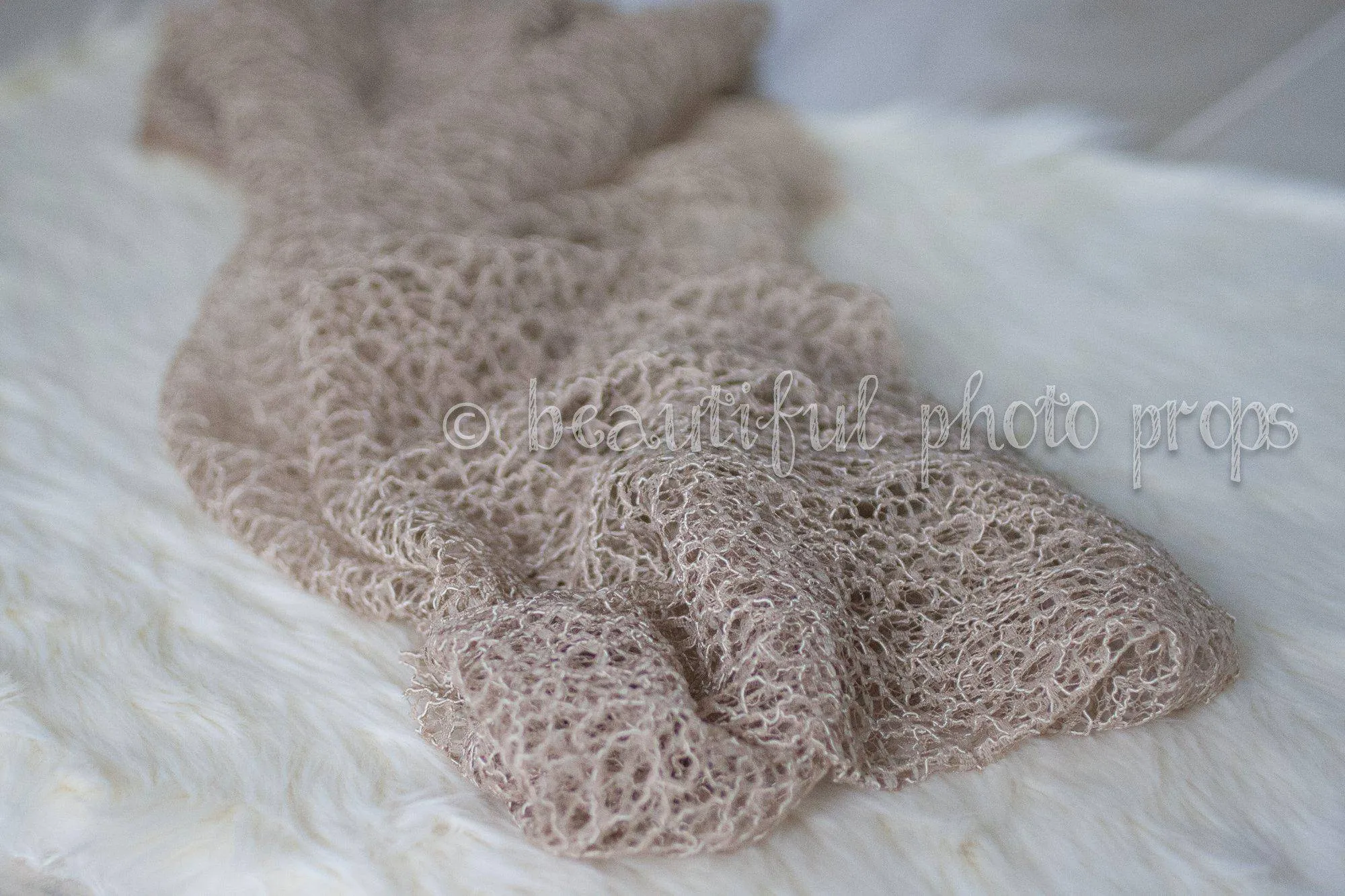 Fabric Lace Wrap in Beige