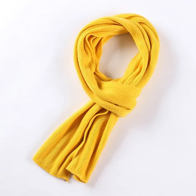 Fashion Winter Knit Solid Color Long Scarf #7387