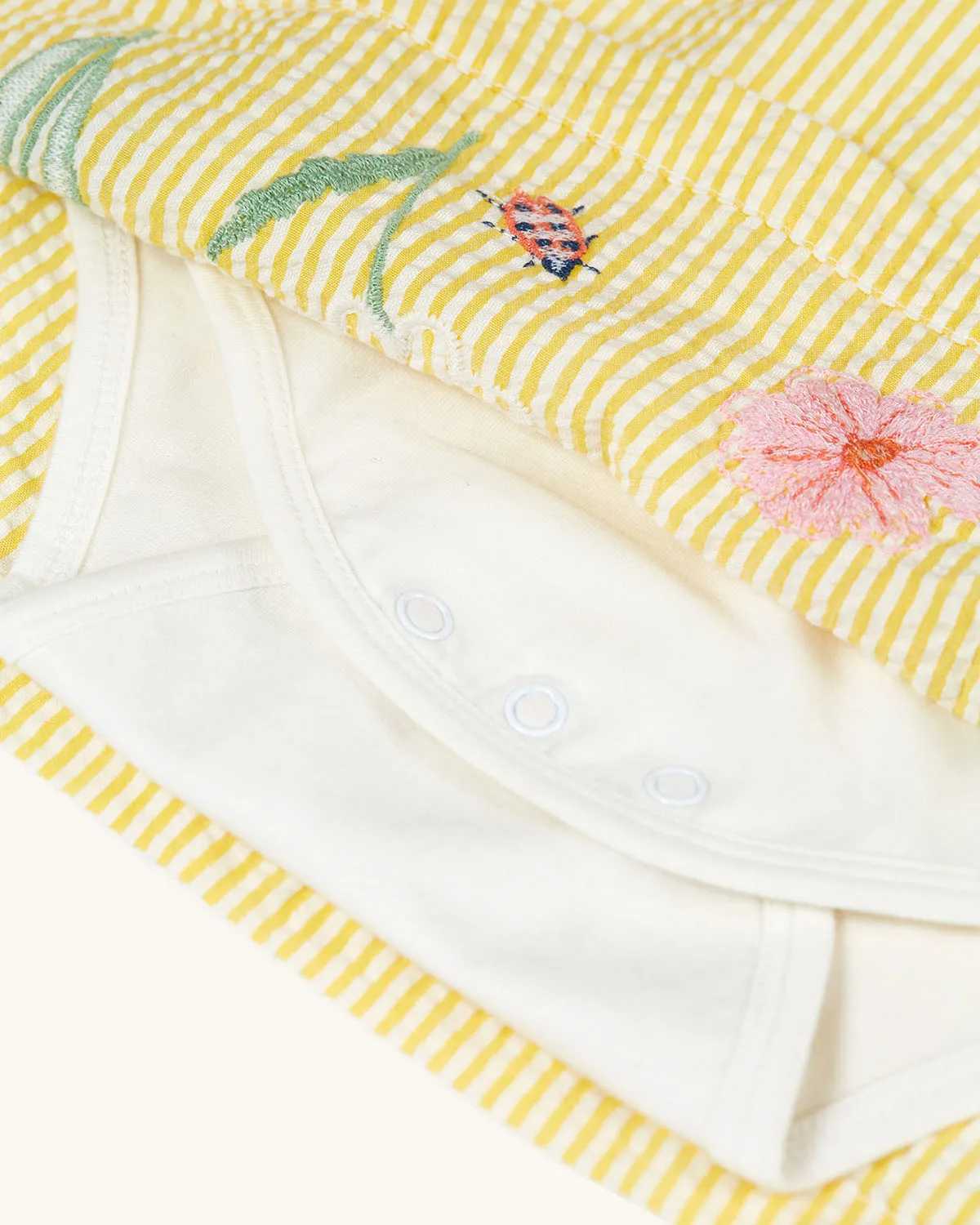 Frugi Devon Baby Body Dress - Flowers