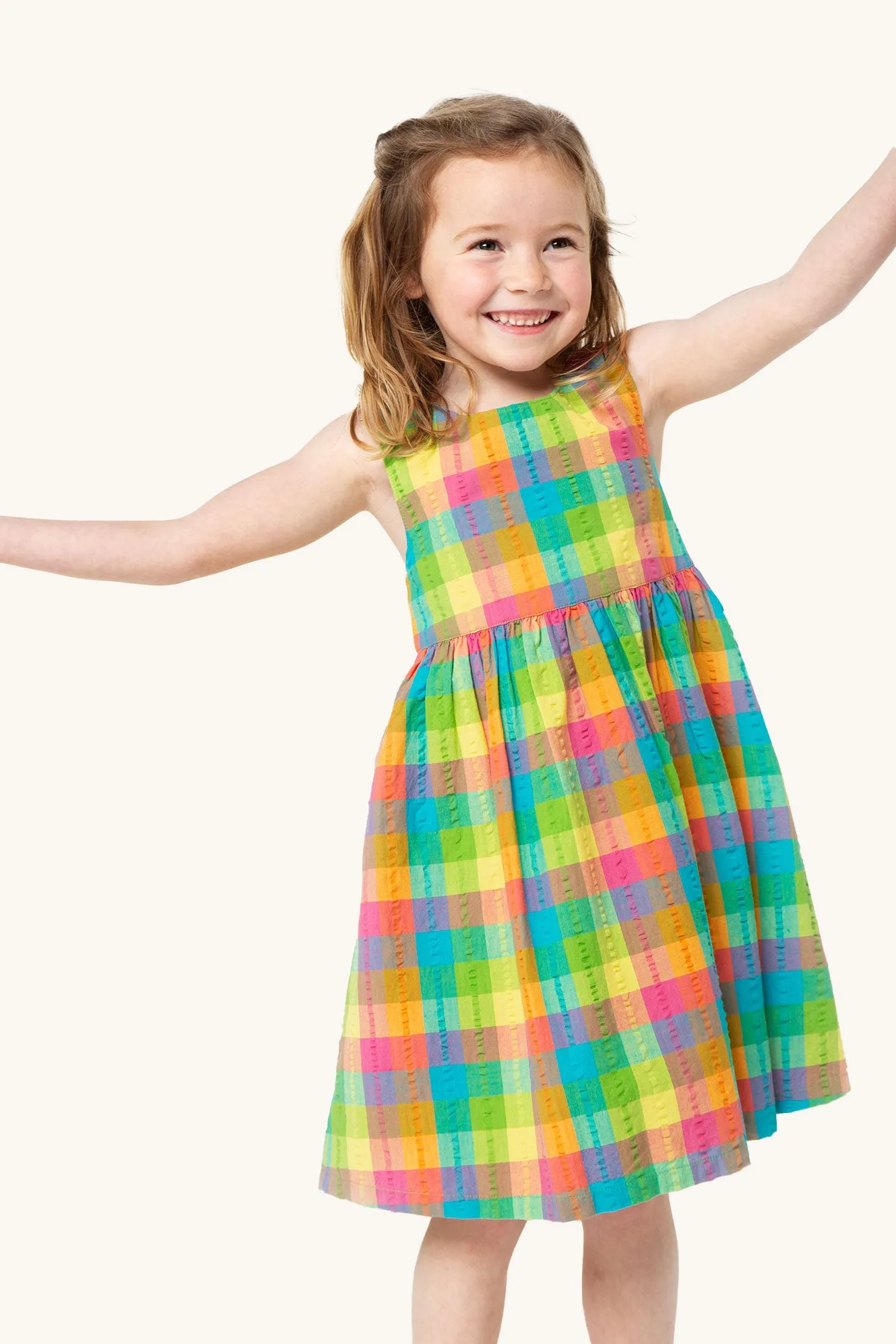 Frugi Organic Arya Summer Dress - Summertime Check