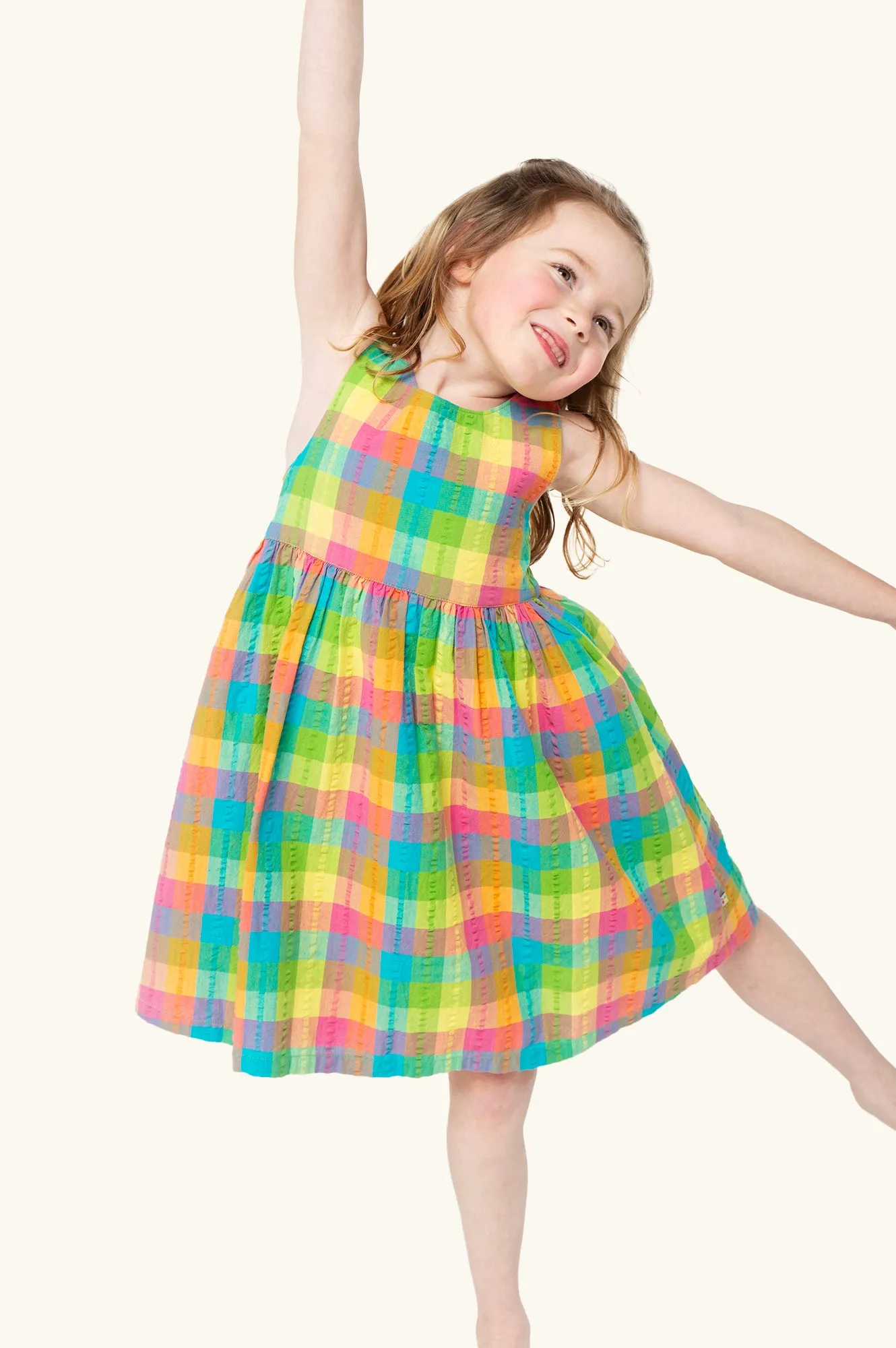 Frugi Organic Arya Summer Dress - Summertime Check