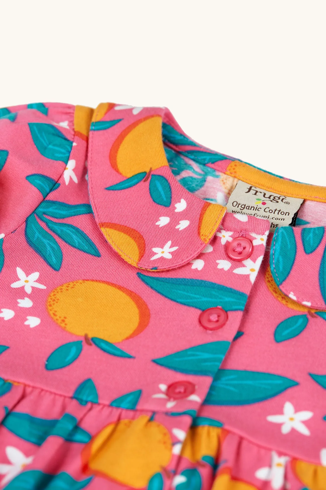 Frugi Organic Lettie Dress - Orange Blossom