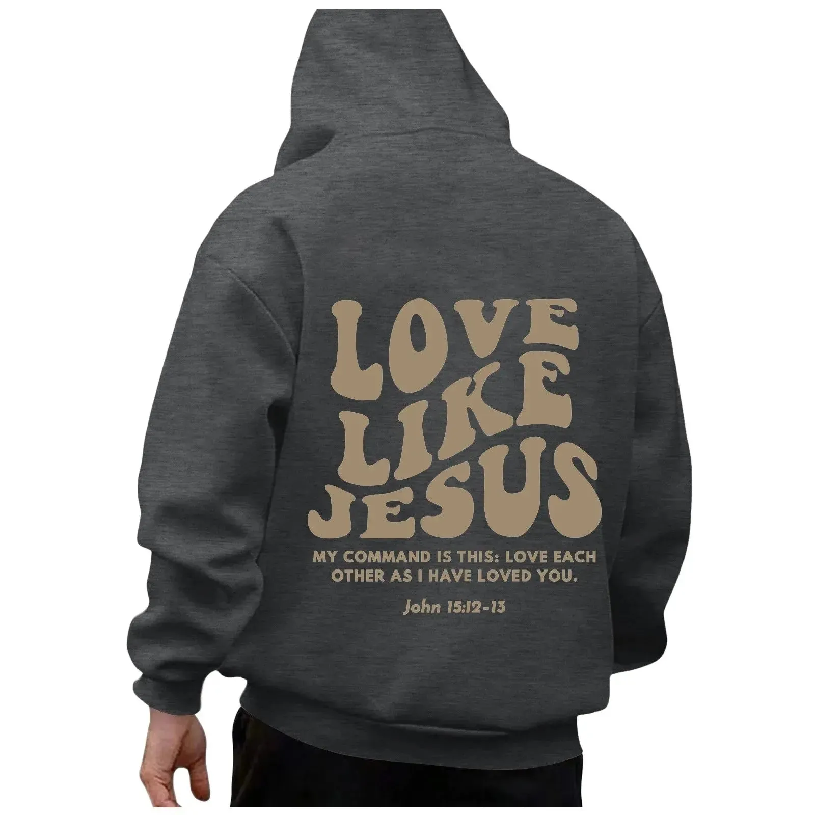 God Loves You Hoodies Men Christian Jesus Hooded Sweatshirts Long Sleeve Bible Verse Men's Pullover Tops Y2k Hoodie Men Clothing