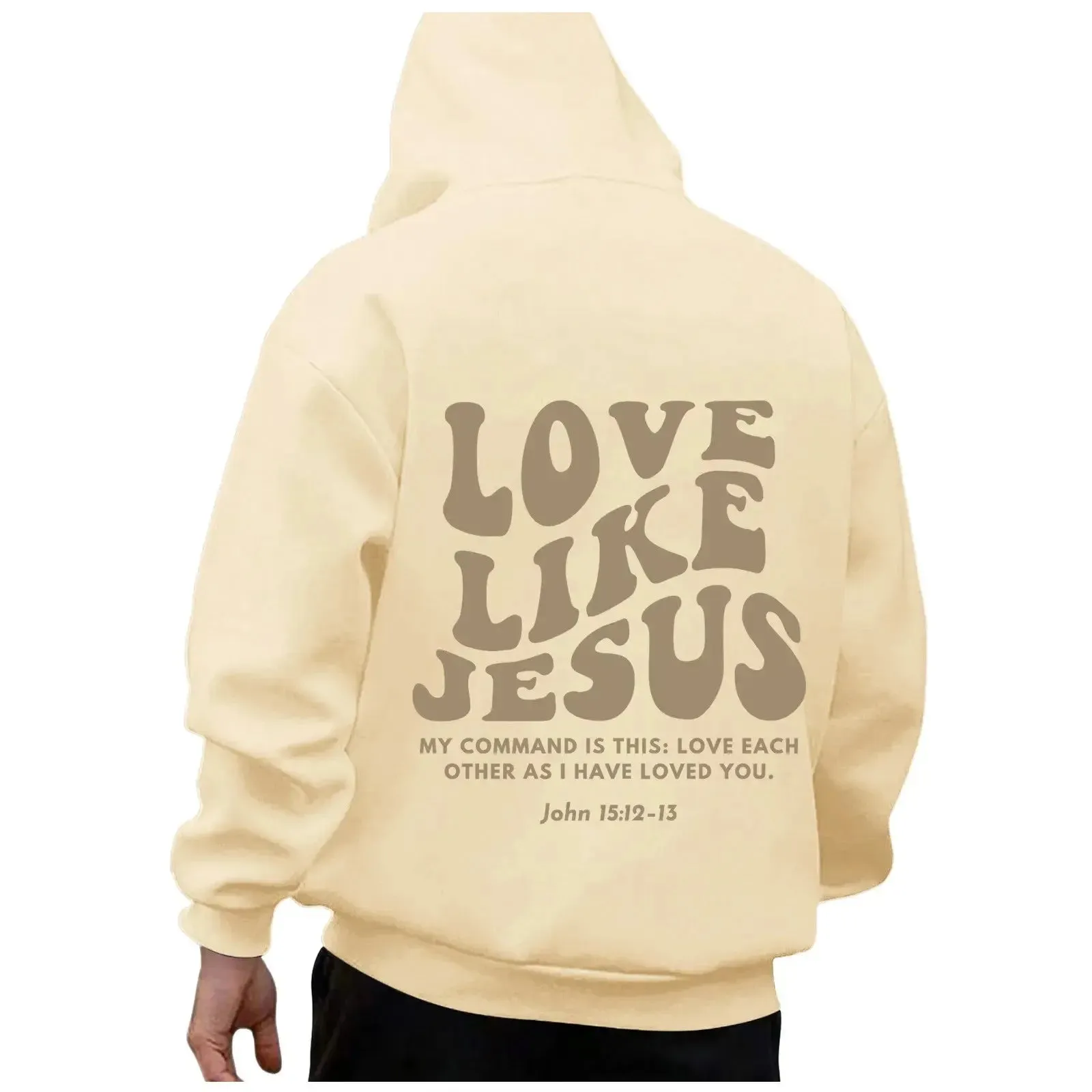 God Loves You Hoodies Men Christian Jesus Hooded Sweatshirts Long Sleeve Bible Verse Men's Pullover Tops Y2k Hoodie Men Clothing