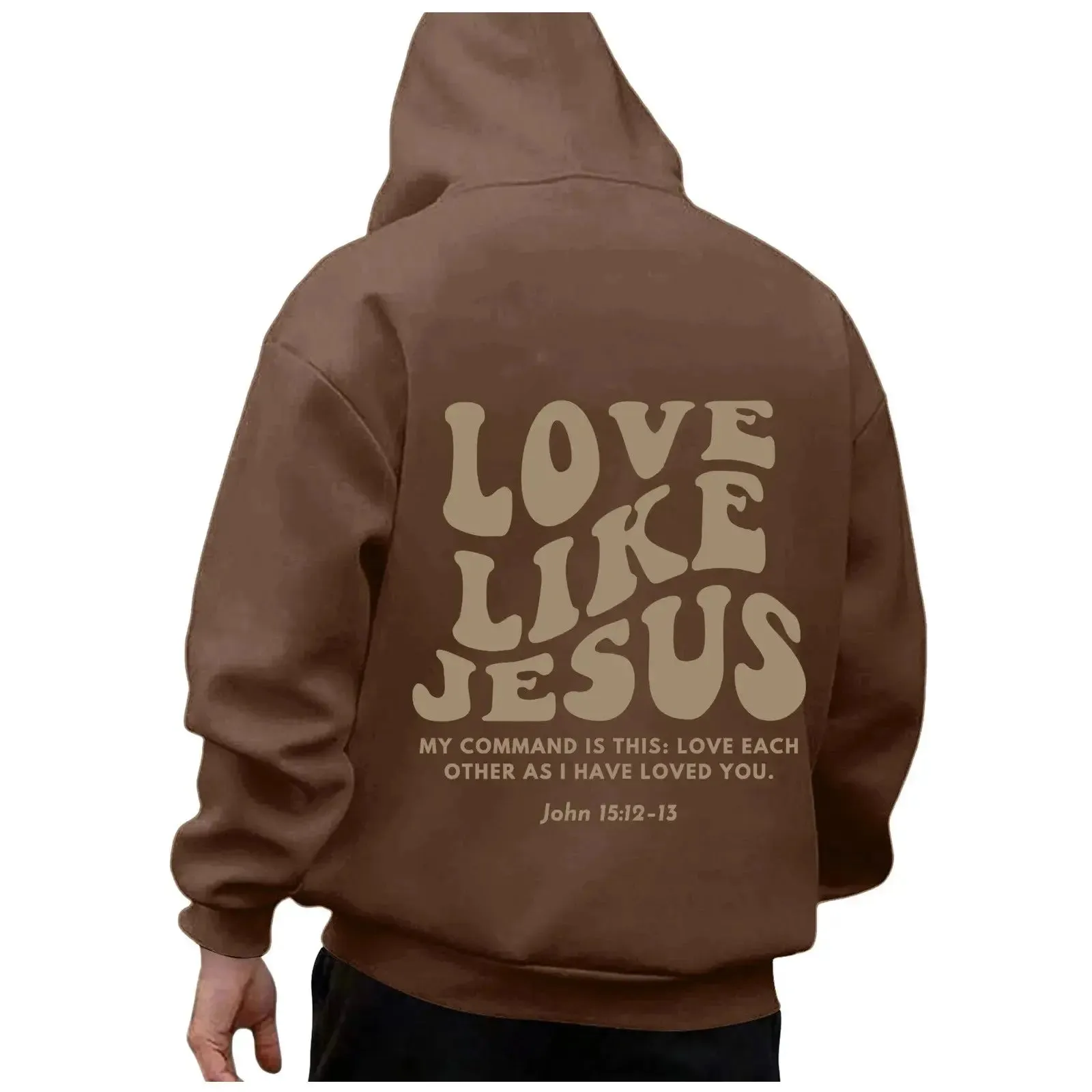 God Loves You Hoodies Men Christian Jesus Hooded Sweatshirts Long Sleeve Bible Verse Men's Pullover Tops Y2k Hoodie Men Clothing