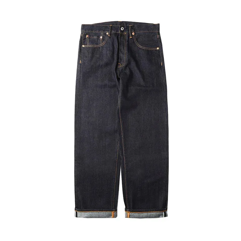 Japan Imported 12oz Selvedge Denim Jeans For Men - Loose Straight Fit