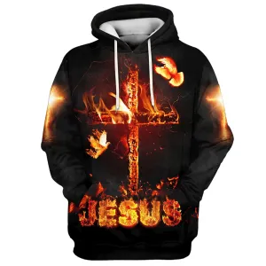 Jesus And The Three Crosses 3d Hoodies Jesus Hoodie Men & Women Christian Hoodie 3D Printed Hoodie