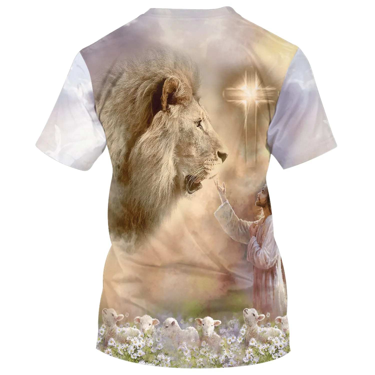 Jesus Is My Savior Lion And Cross 3d All Over Print Shirt - Christian 3d Shirts For Men Women