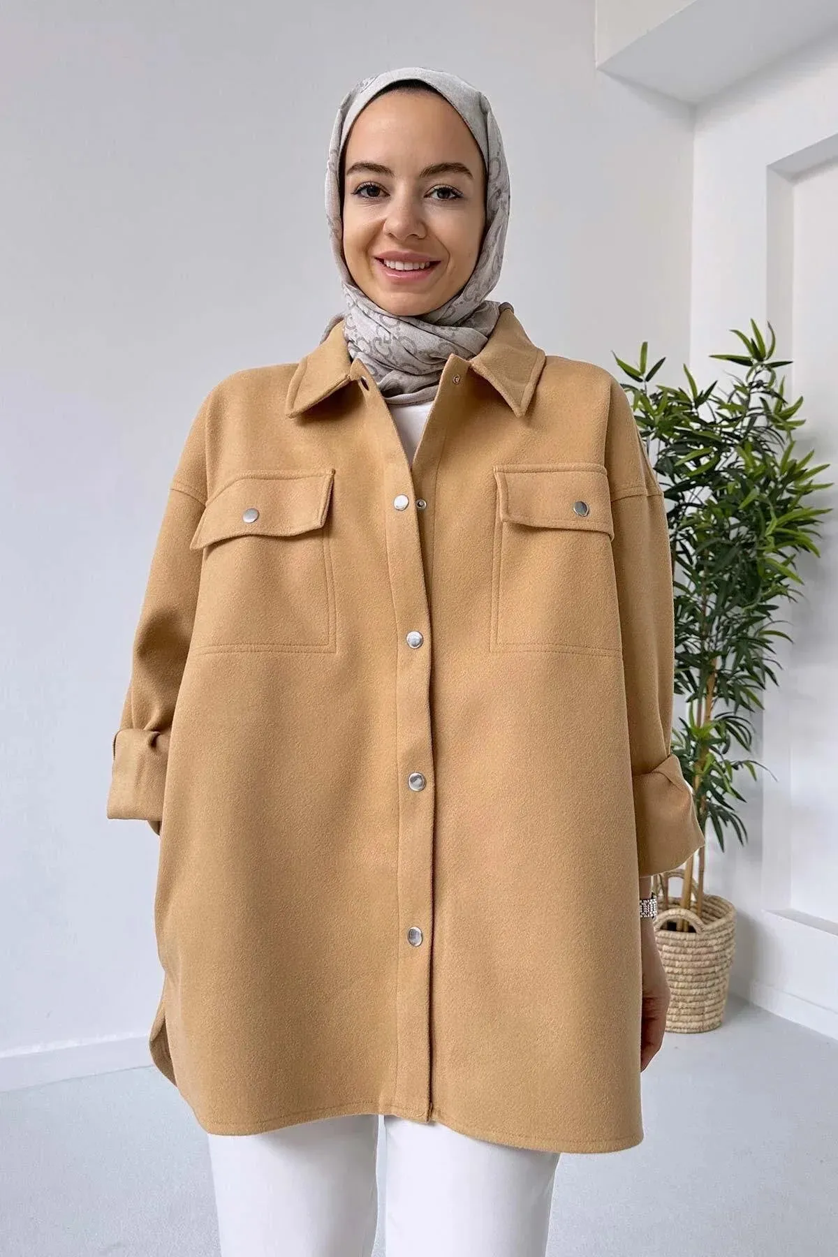 Ka Hijab Women's Side Pocket Snap Fastening Kachet Jacket Hijabs