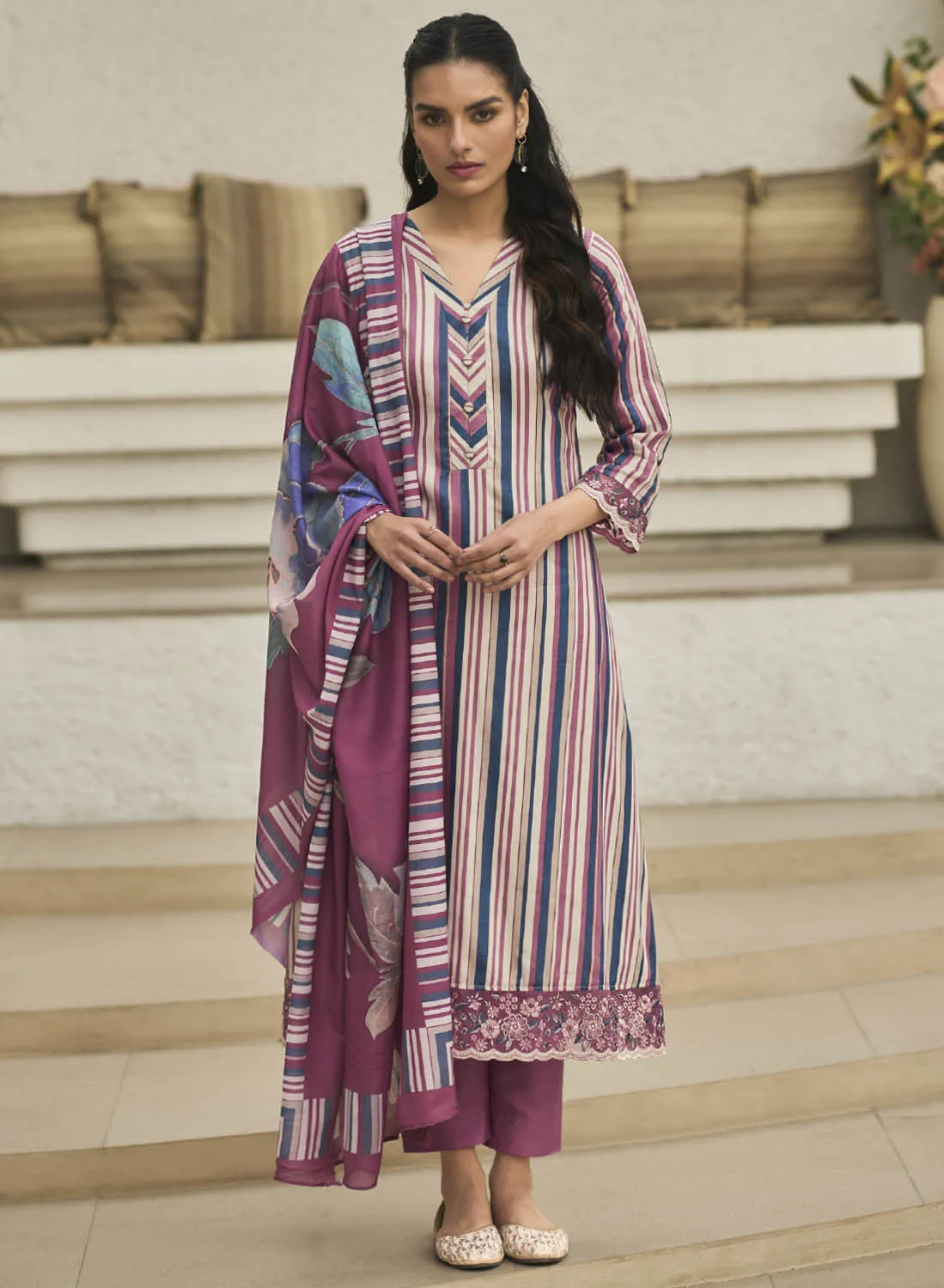 Kilory Unstitched Cotton Fancy Suit Dress Material for Women