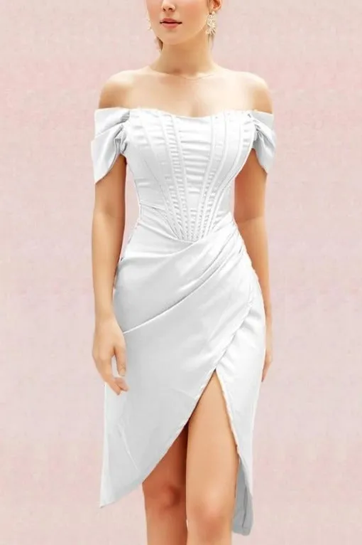 Leona Bodycon Dress - Pearl White