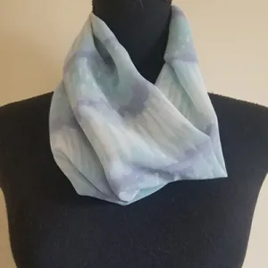 Lilac Aqua Cream Scarf