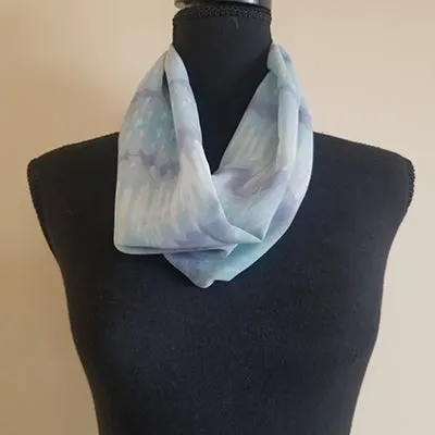 Lilac Aqua Cream Scarf