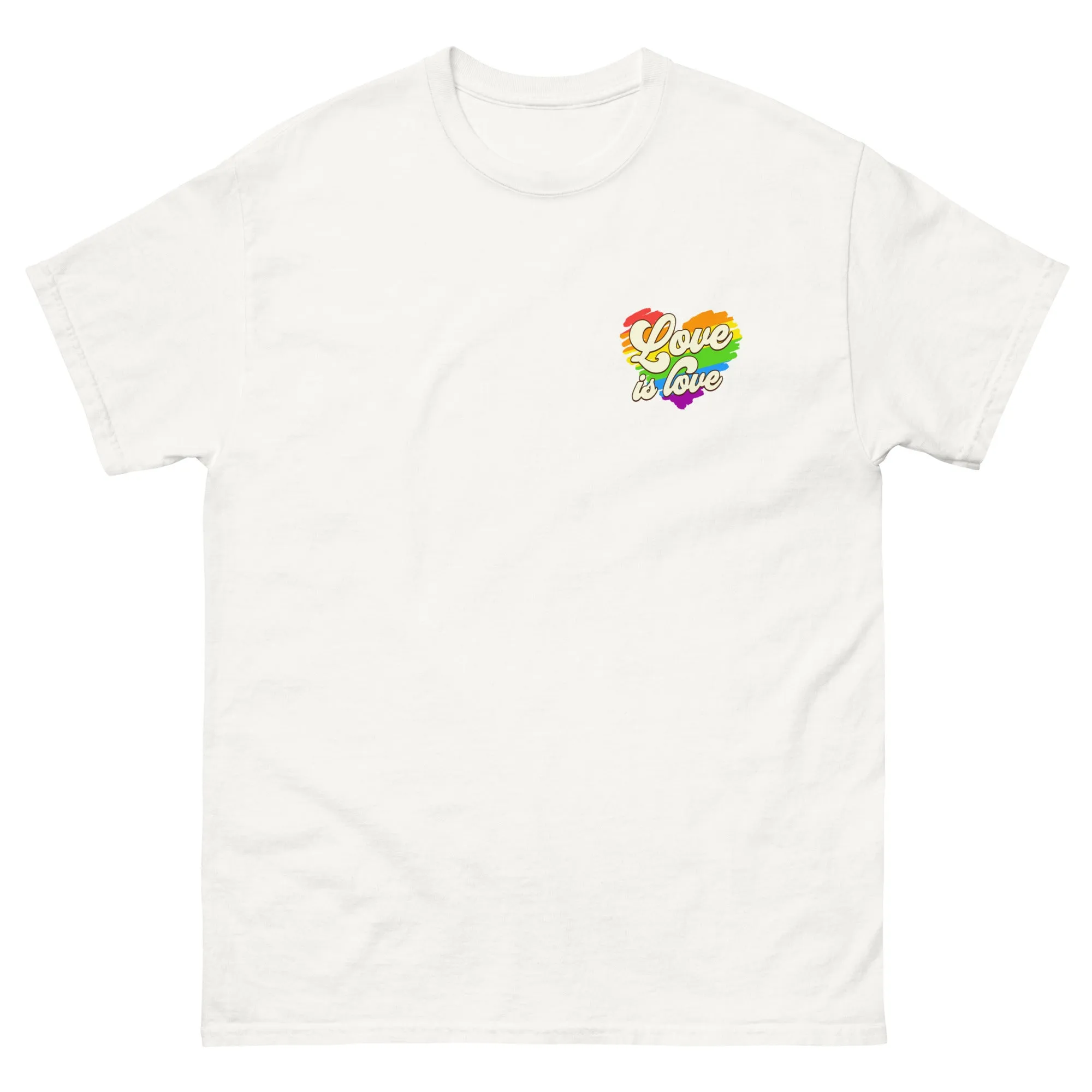 Love is Love Rainbow Heart Unisex T-Shirt