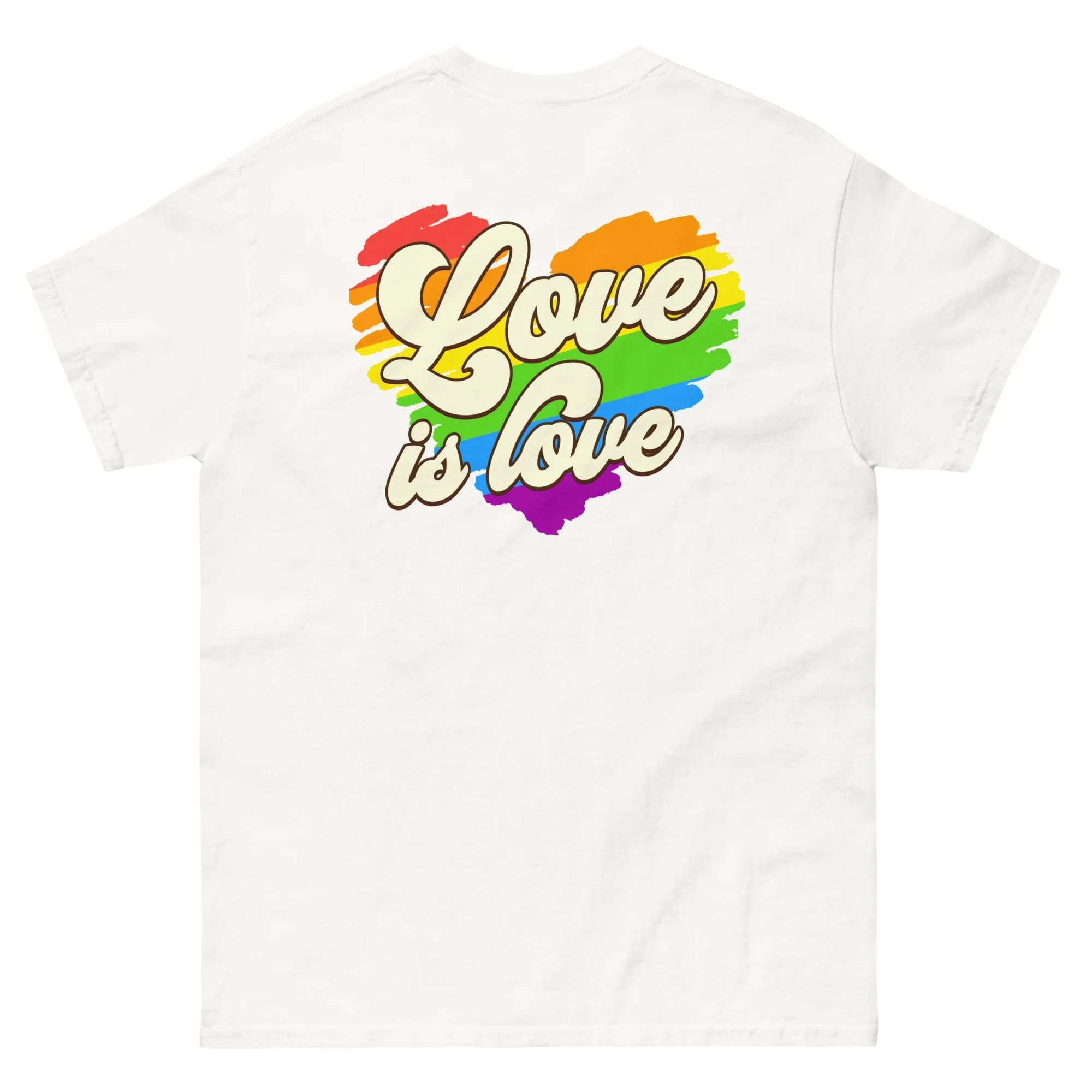 Love is Love Rainbow Heart Unisex T-Shirt