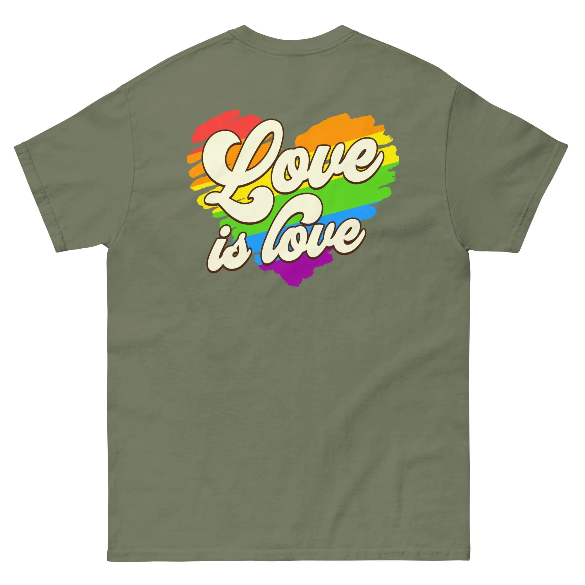 Love is Love Rainbow Heart Unisex T-Shirt