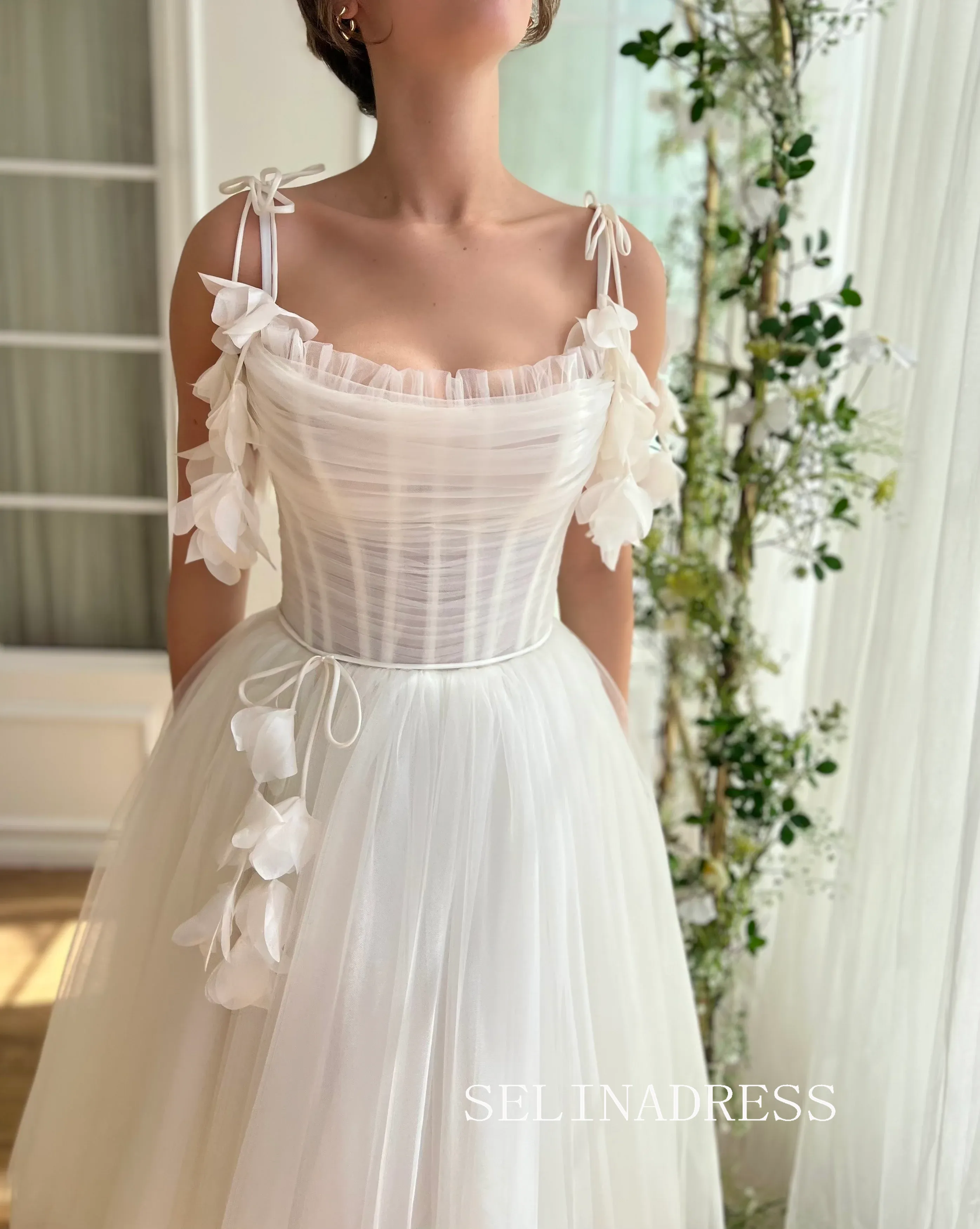 Lovely Tea length Short Prom Dress Homecoming Dresses Flower Cocktail Dress #TKL2003