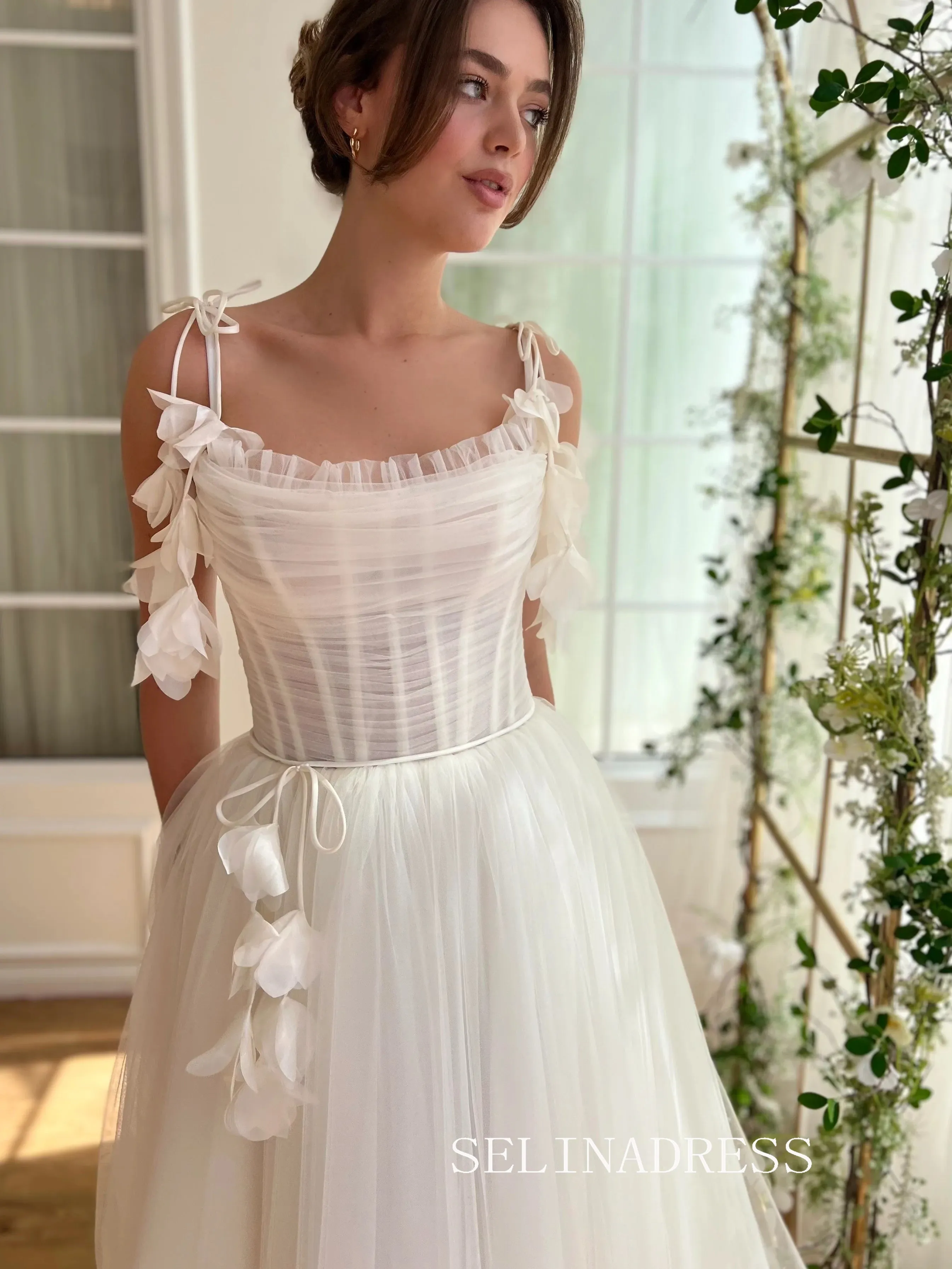 Lovely Tea length Short Prom Dress Homecoming Dresses Flower Cocktail Dress #TKL2003