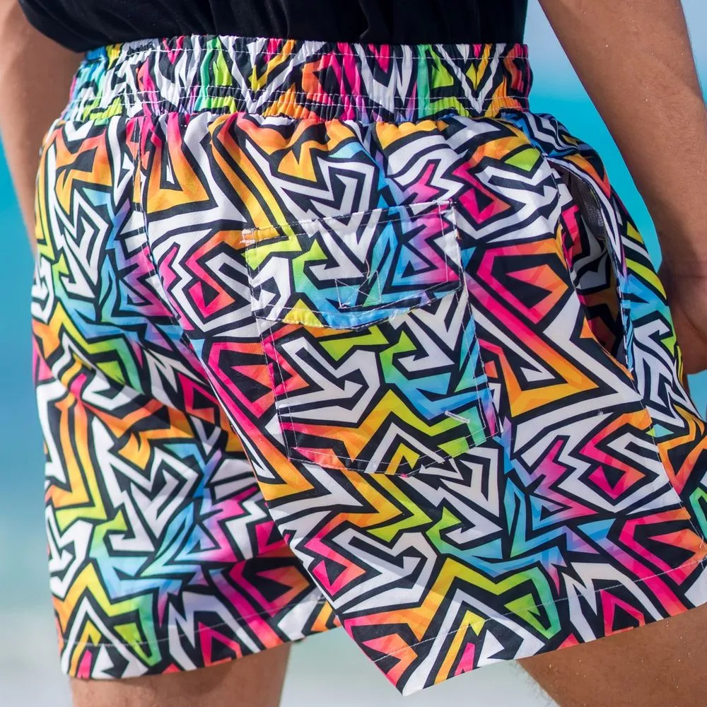 Men summer swimwear Graffiti